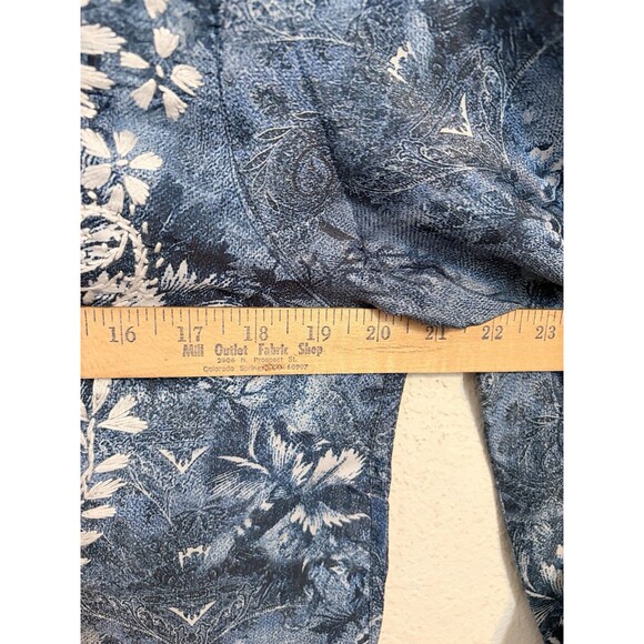 Soft Surroundings Womens Size M Silvia Blue Floral Boho Tunic Top Embroidered - Picture 6 of 9